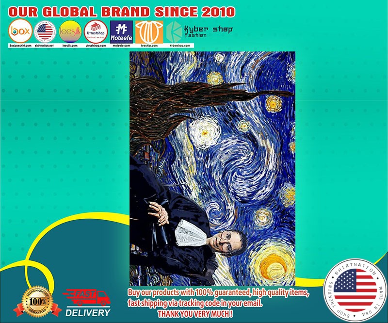 Ruth bader starry night poster