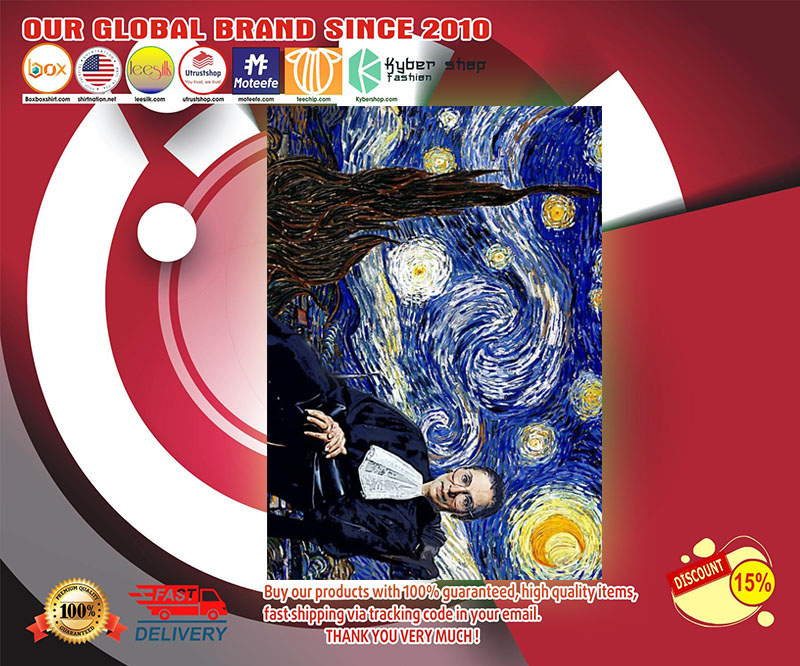 Ruth bader starry night poster
