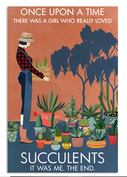 Once upon a time there was a girl who really loved succulents poster