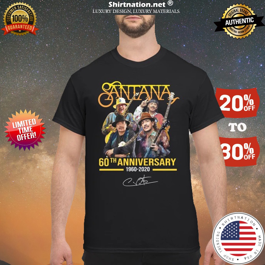 Santana 60th anniversary 1960 2012 shirt