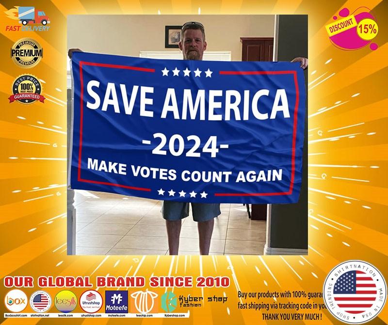 Save america 2024 make votes count again flag2
