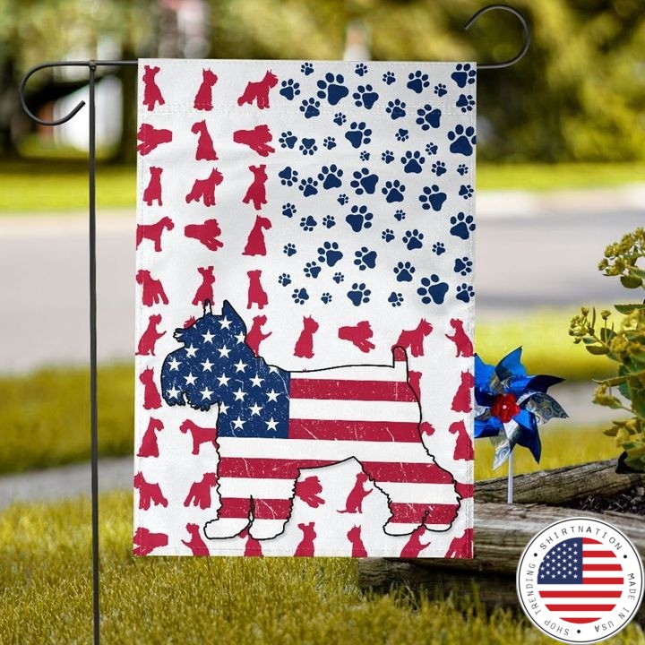 Schnauzer American house flag and garden flag4