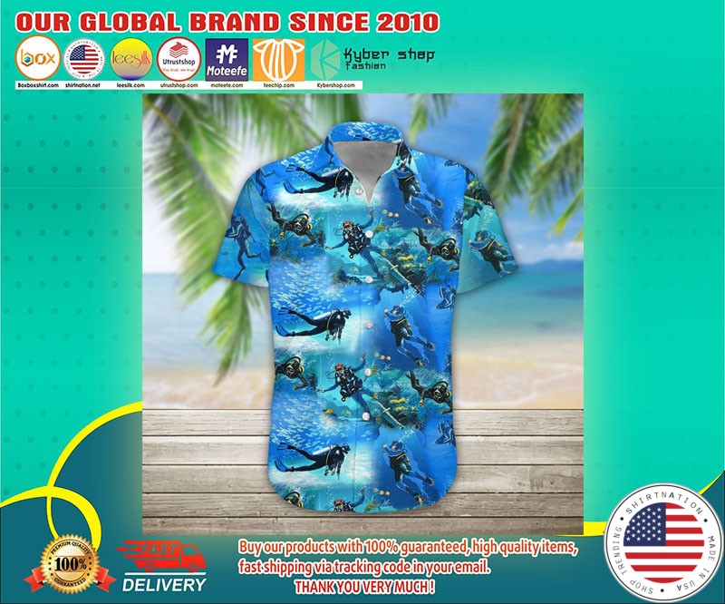 Scuba diving hawaiian shirt