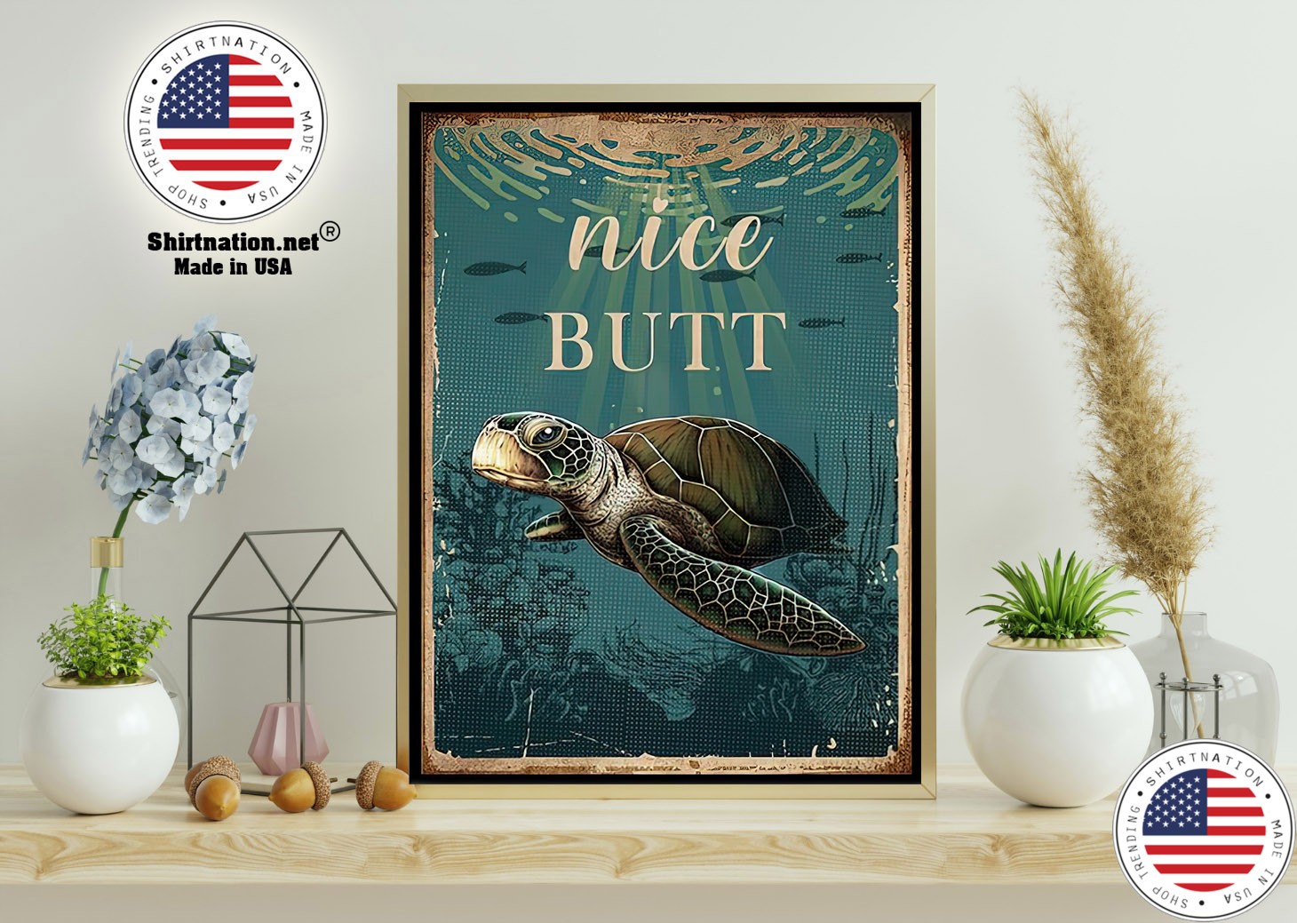 Sea turtle nice butt poster 11