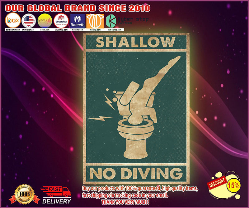 Shallow no diving poster