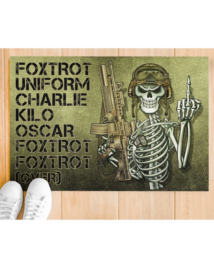 Skeleton Foxtrot uniform charlie kilo oscar doormat2