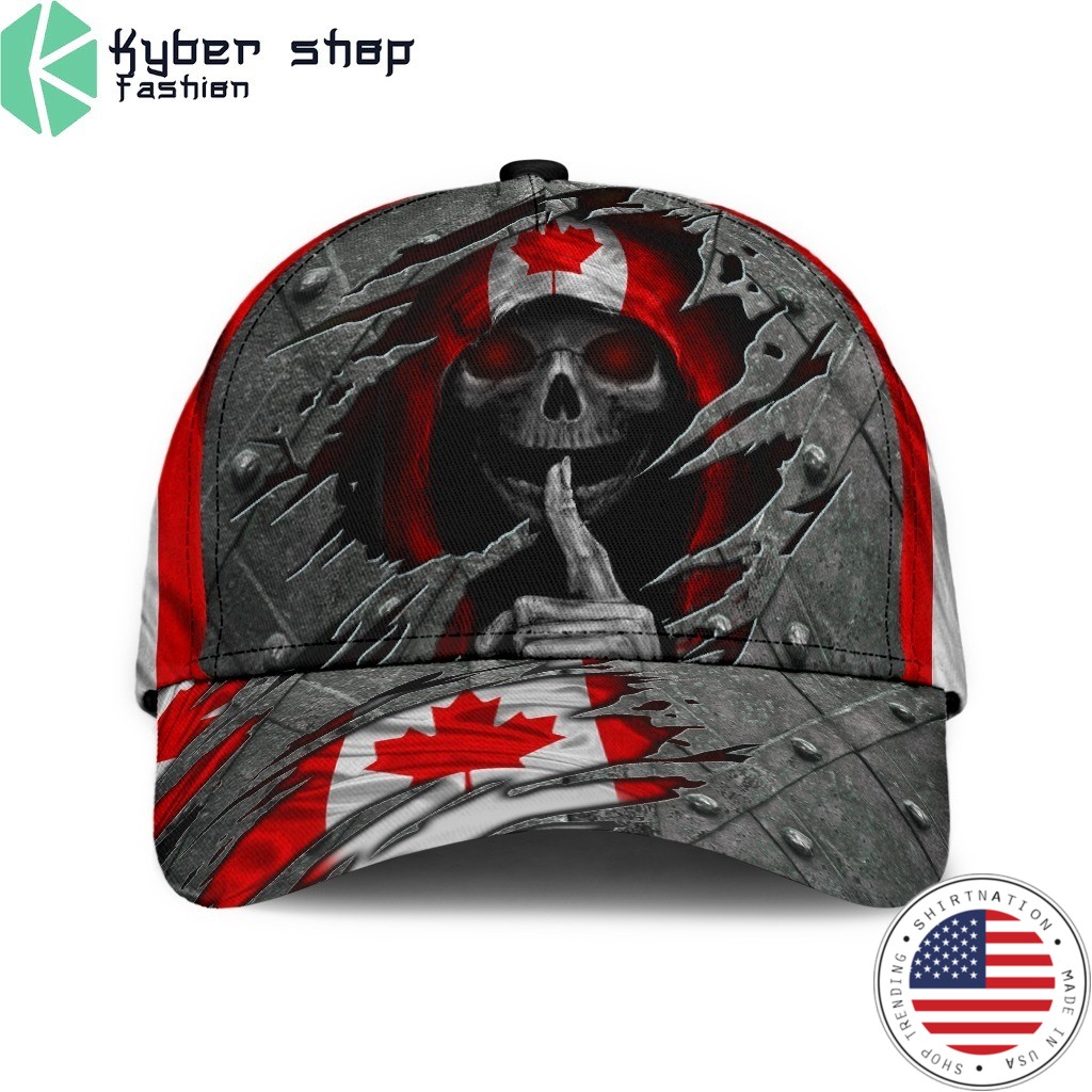 Skull Canada flag cap