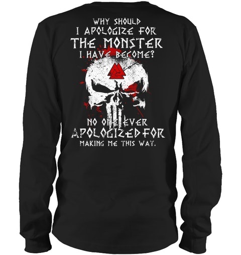 Skull Why Should I Apologize For The Monster Have Become Shirt2