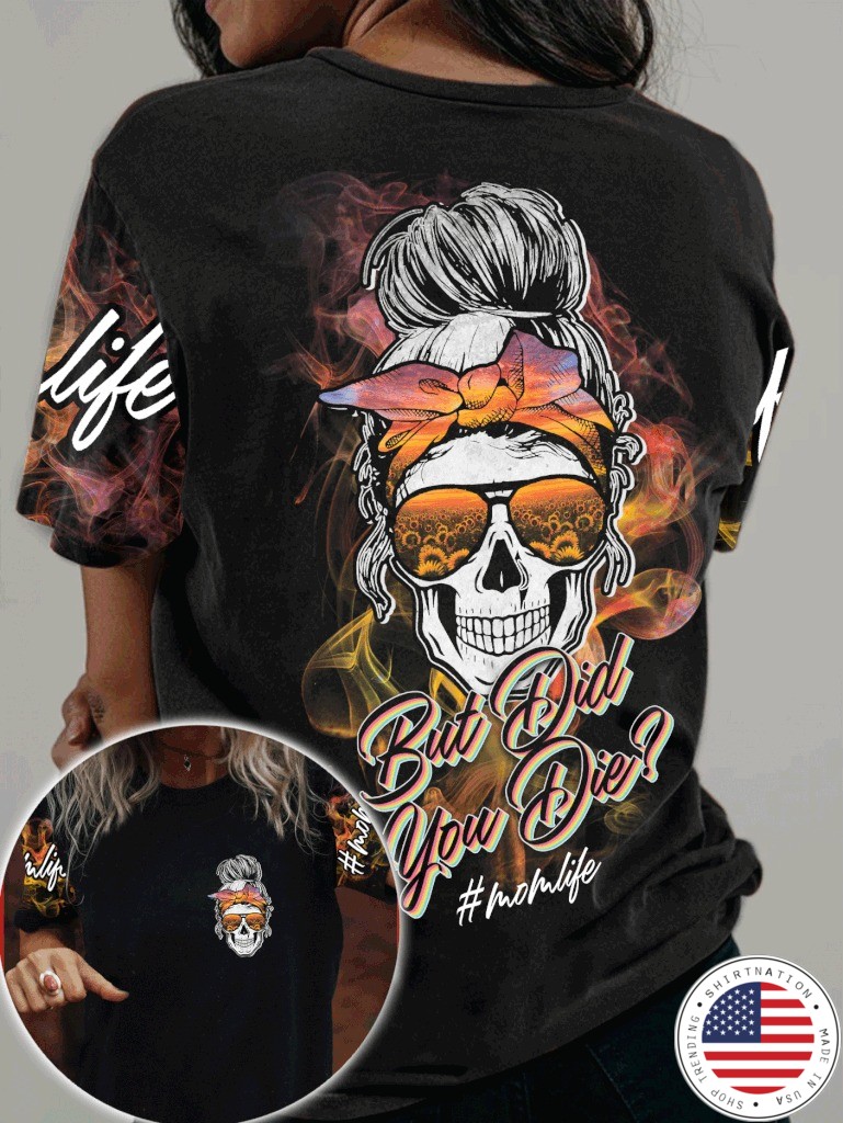 Skull but did you die sunflower 3d shirt and hoodie 3