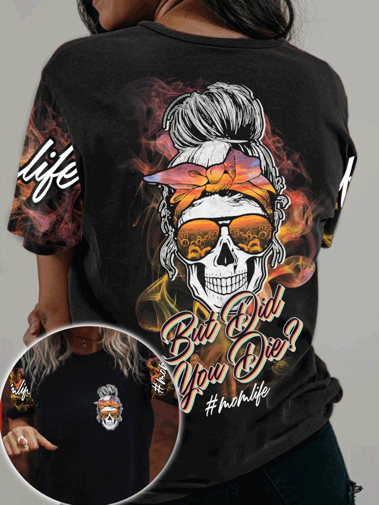 Skull but did you die sunflower 3d shirt and hoodie