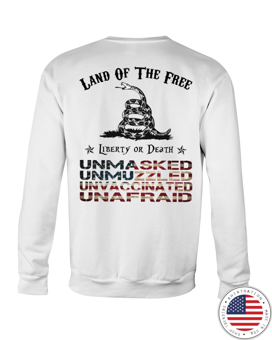 Snake Land Of The Free Liberty Or Death Shirt0