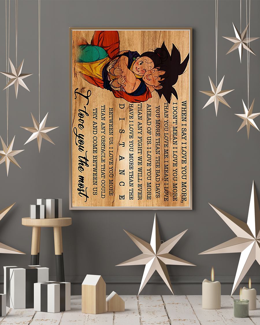 Son Goku Chichi I love you the most poster