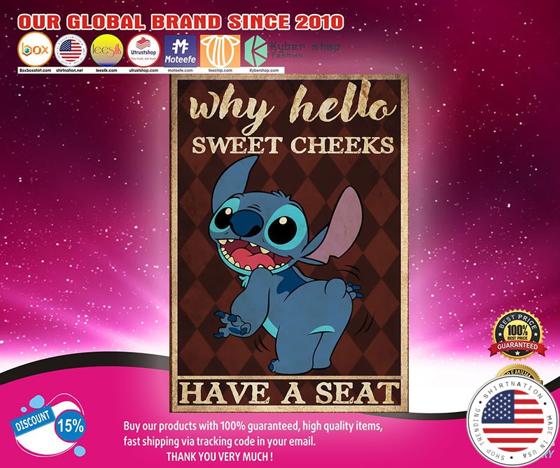 Stitch why hello sweet cheeks poster1