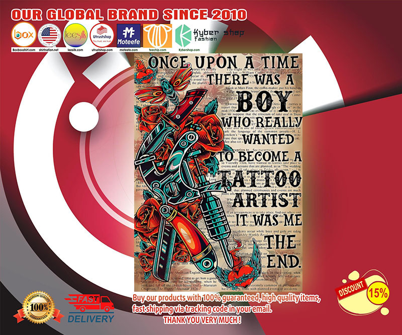 Tattoo once a upon a time there was a boy who really wanted to become tatoo artist poster