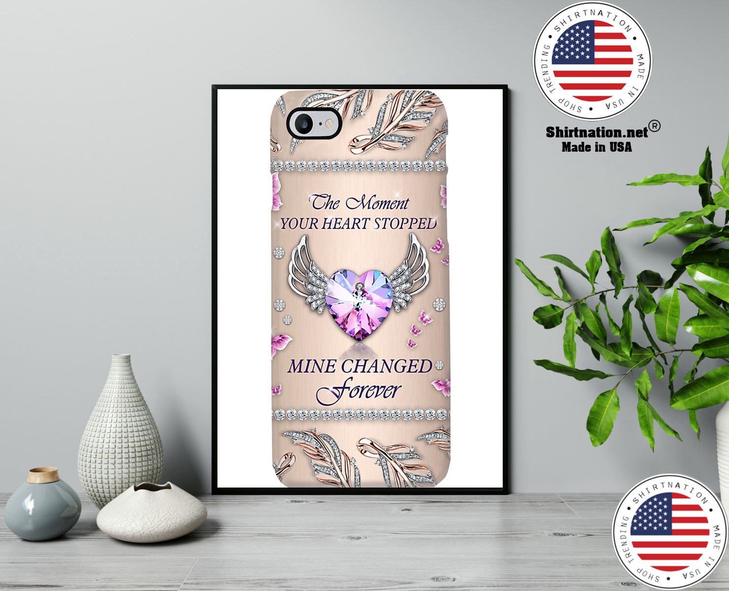 The moment your heart stopped mine changed forever phone case 13