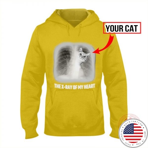 The x ray of my heart personalized cat 3D hoodie 4