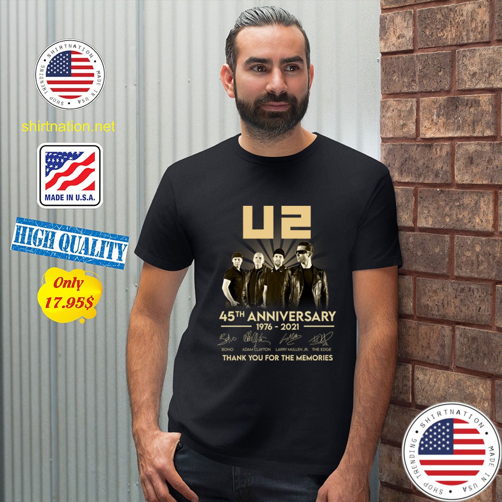 U2 45th anniversary 1976 2021 thank you for the memories Shirt3