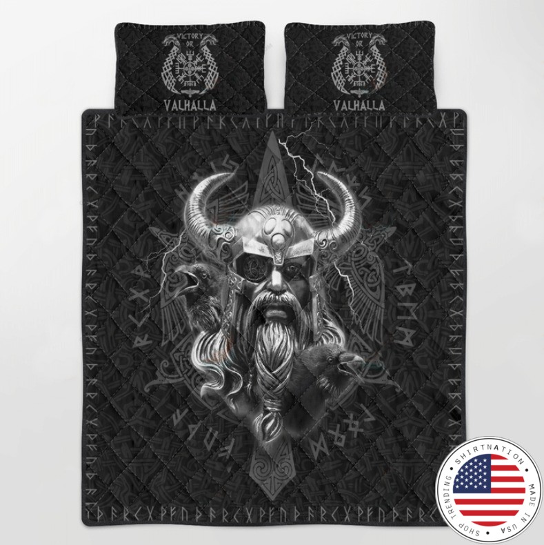 Viking mjolnir Odin bedding set 4