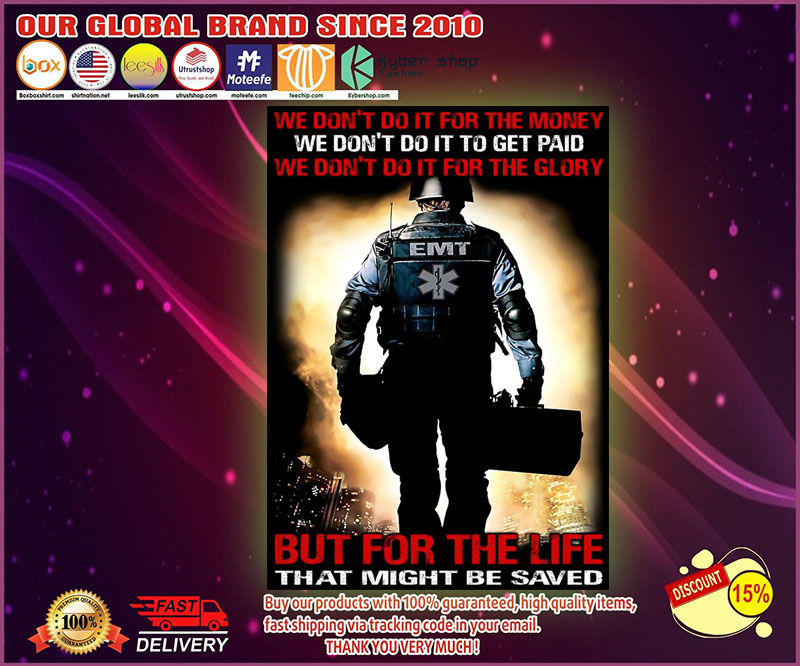We don't do it for the money poster