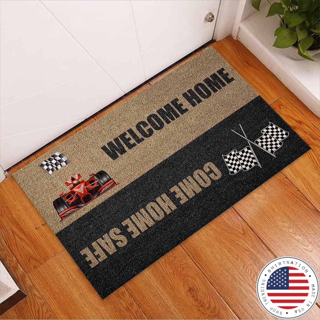 Welcome home come home safe racing doormat2 1