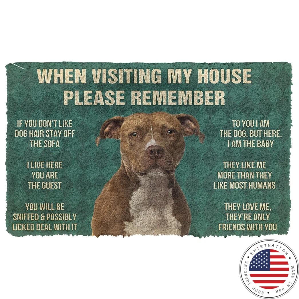 When visiting my house please remember terrier dog doormat