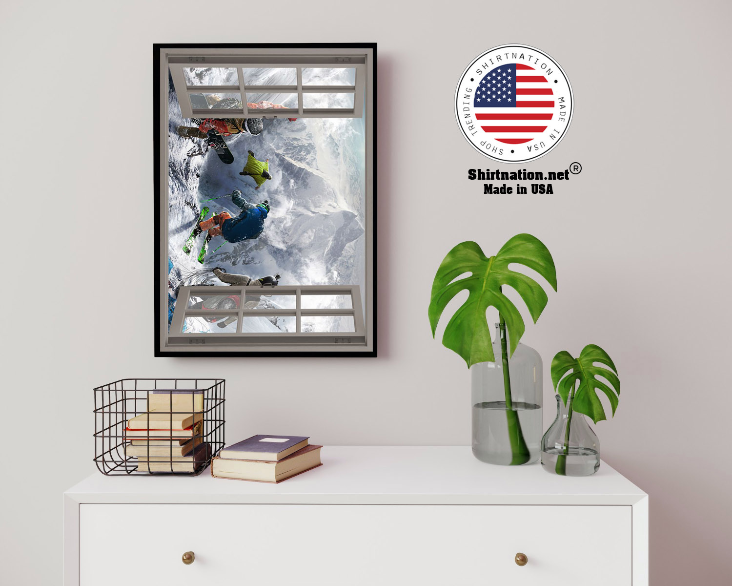 Winter sports window view poster 14