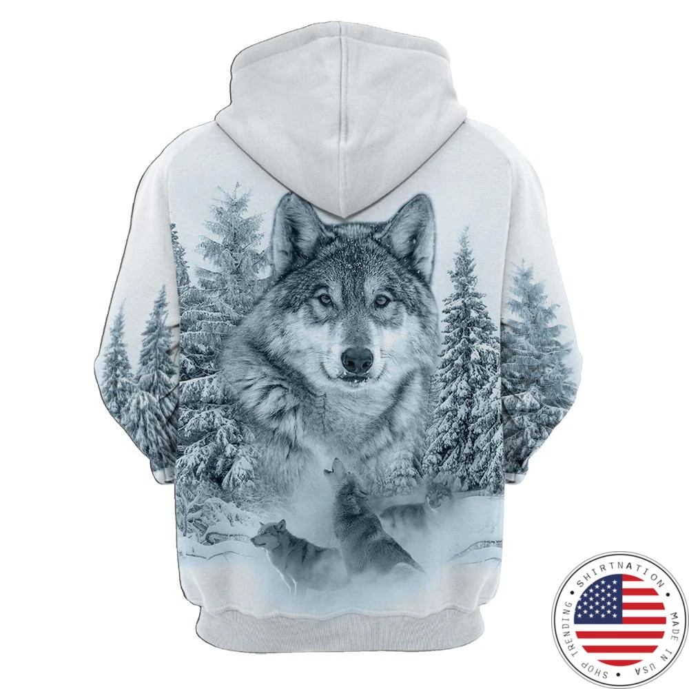 Wolf 3D all print hoodie