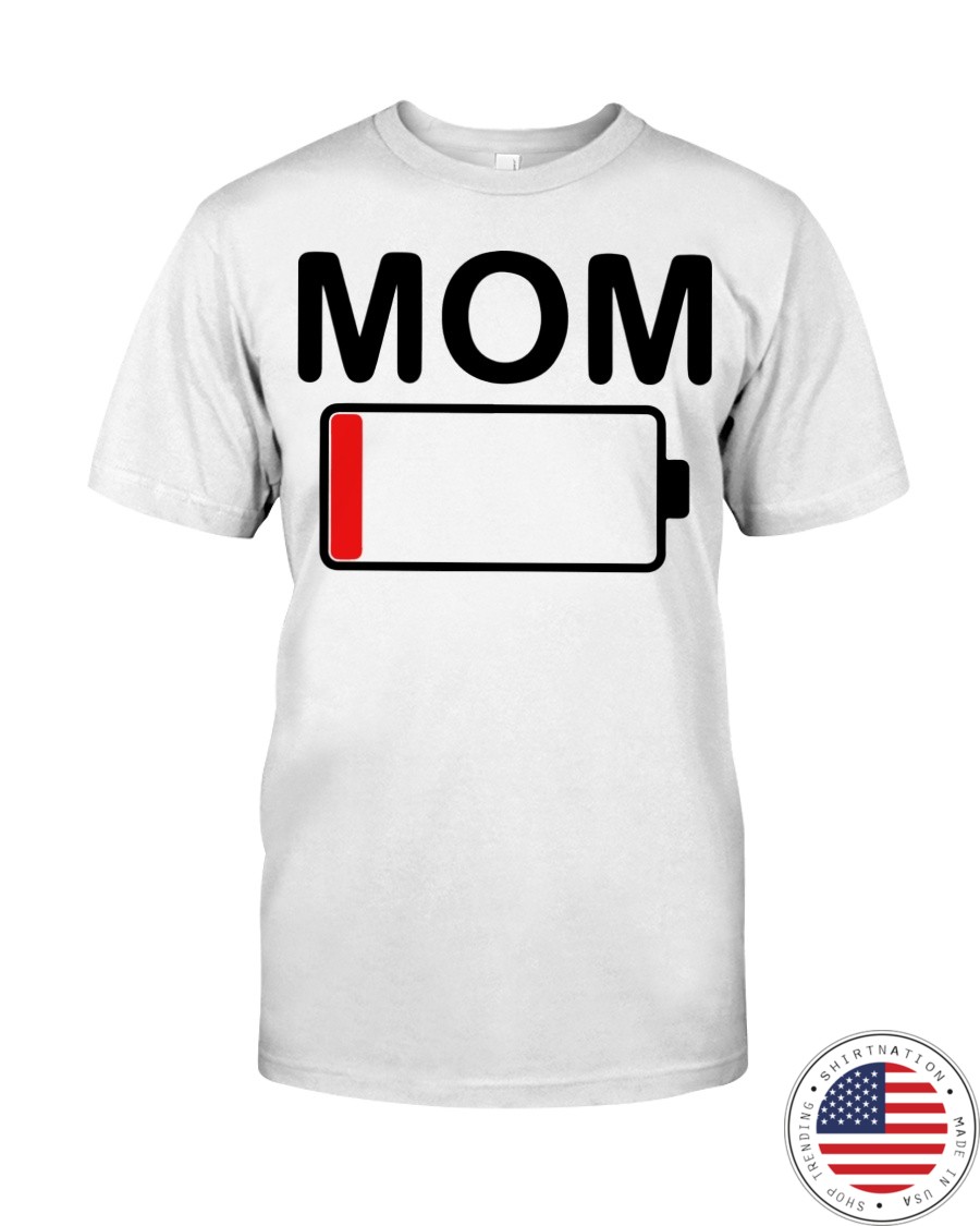 Womens mom battery low shirt as