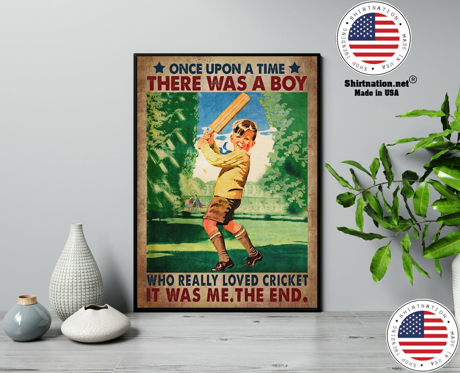 Once upon a time there was a boy who really loved cricket poster 13