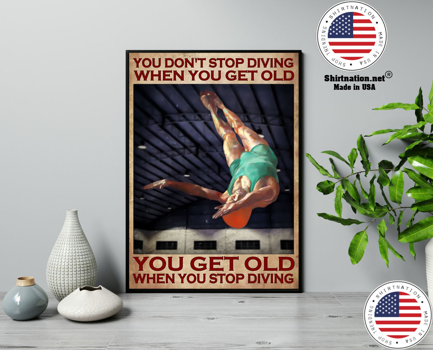You dont stop diving when you get old poster 13
