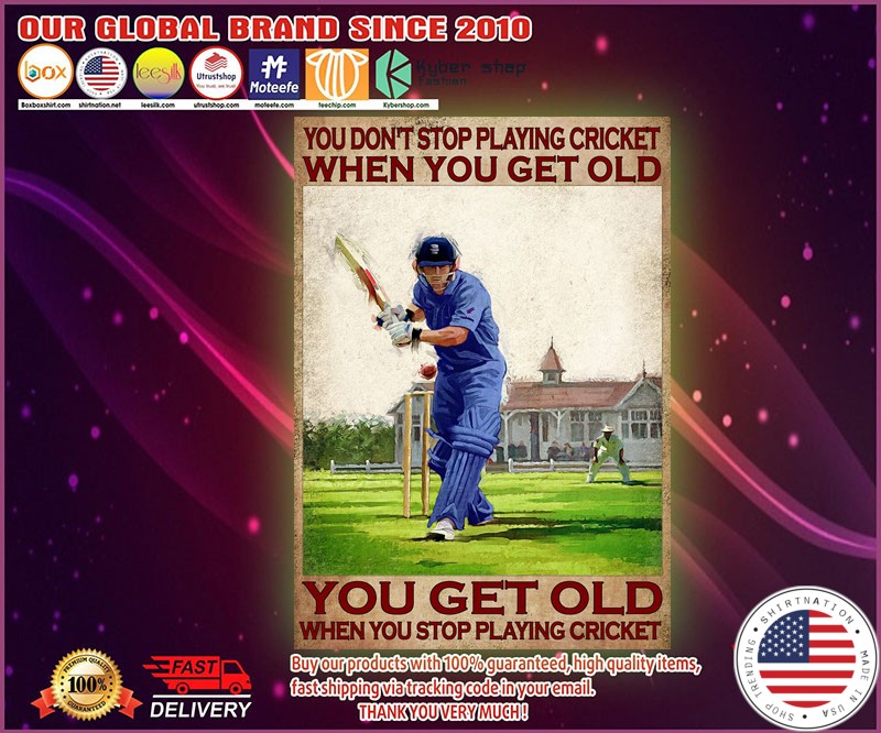 You dont stop playing cricket when you get old poster 1