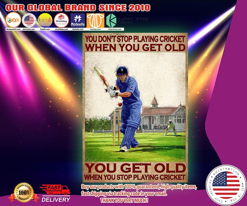 You dont stop playing cricket when you get old poster 2