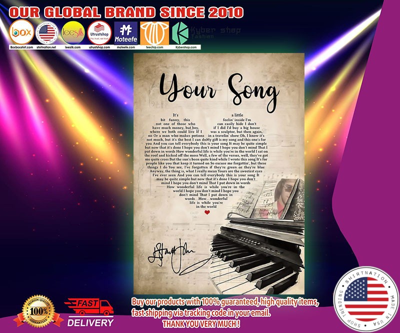 Your song lyrics poster