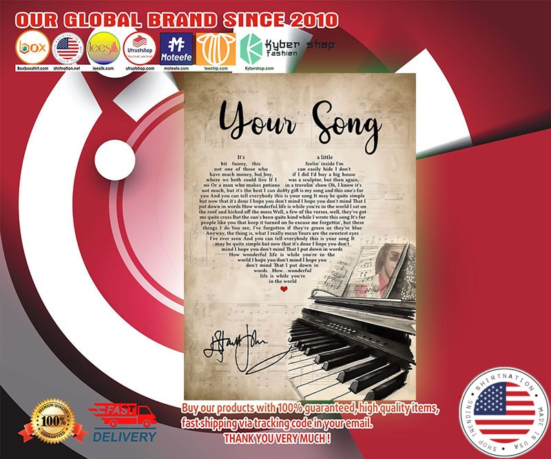 Your song lyrics poster