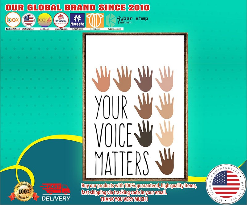 Your voice matters poster