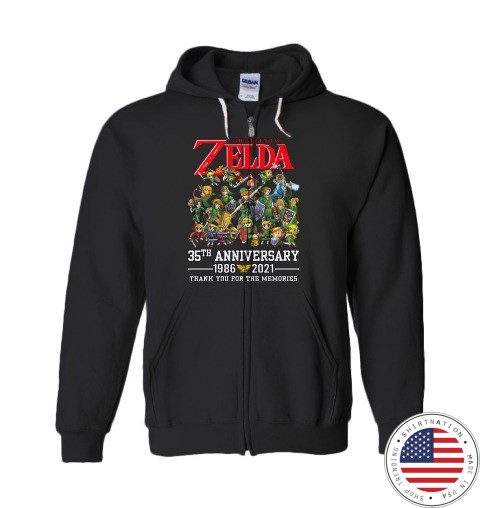 Zelda 35th anniversary 1986 2021 thank you for the memories shirt 13