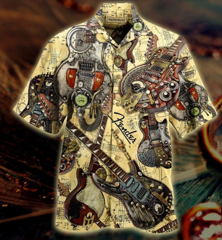 steampunk guiltar hawaiian shirt 42014