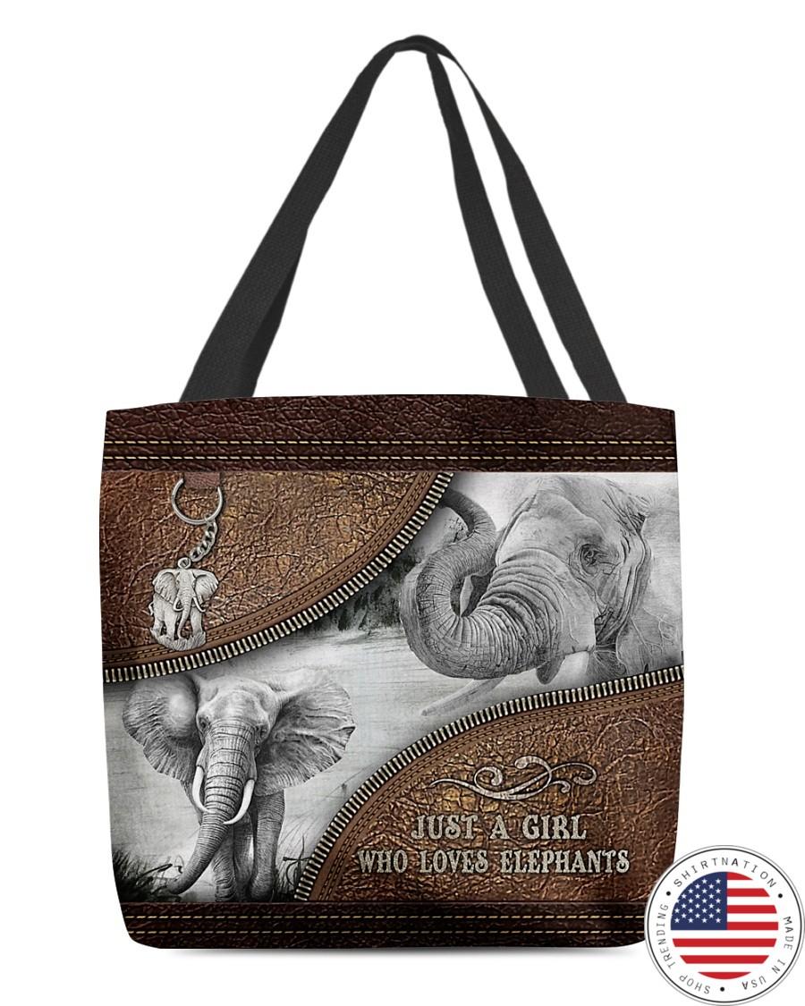 Just a girl who loves elephants tote bag