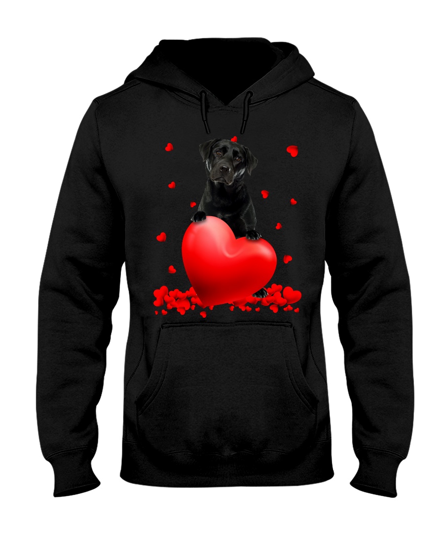 5Cdokvey Black Labrador Valentine Hearts shirt hoodie 4