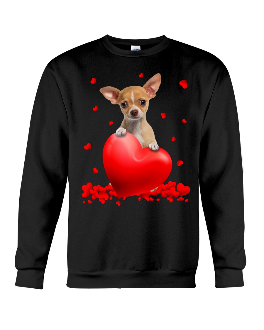 7g912L2b Tan Chihuahua Valentine Hearts shirt hoodie 7