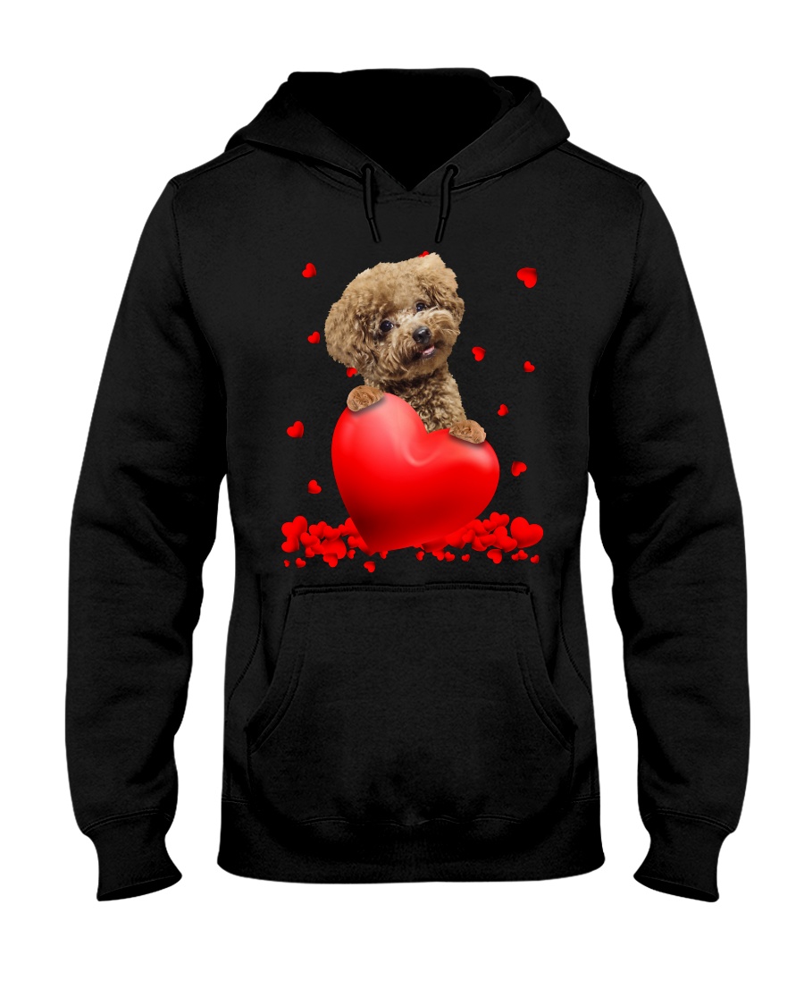873RSUlX Chocolate Toy Poodle Valentine Hearts shirt hoodie 4