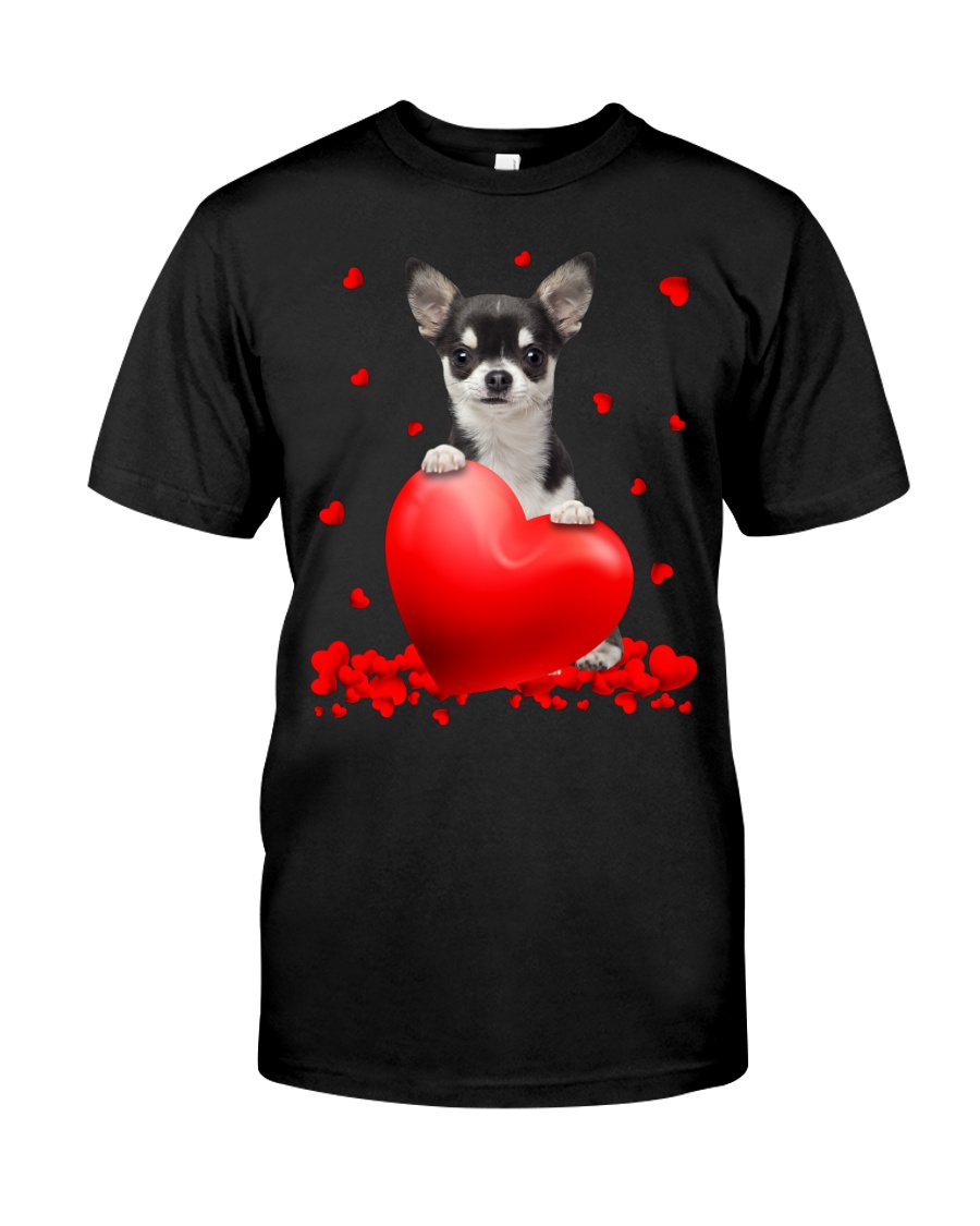 8ysBoPPi Black Chihuahua Valentine Hearts shirt hoodie 1