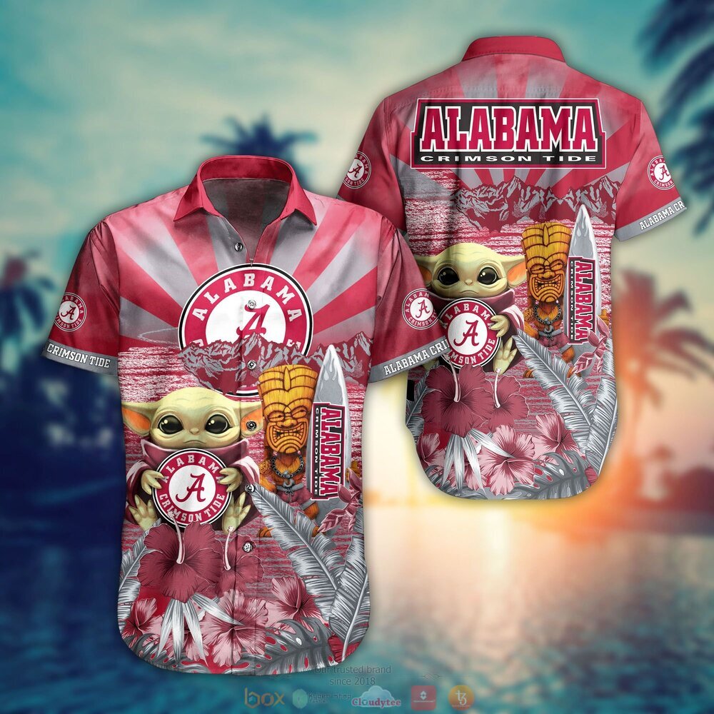 Alabama Crimson Tide NCAA Baby Yoda Hawaiian Shirt Shorts