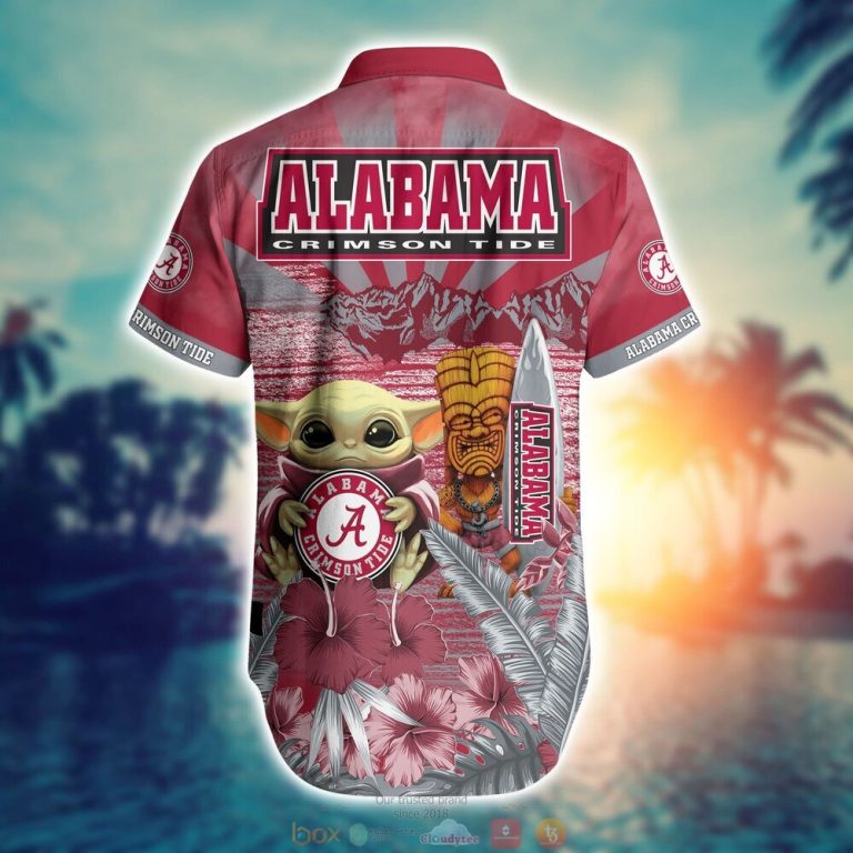 Alabama Crimson Tide NCAA Baby Yoda Hawaiian Shirt Shorts 1 2