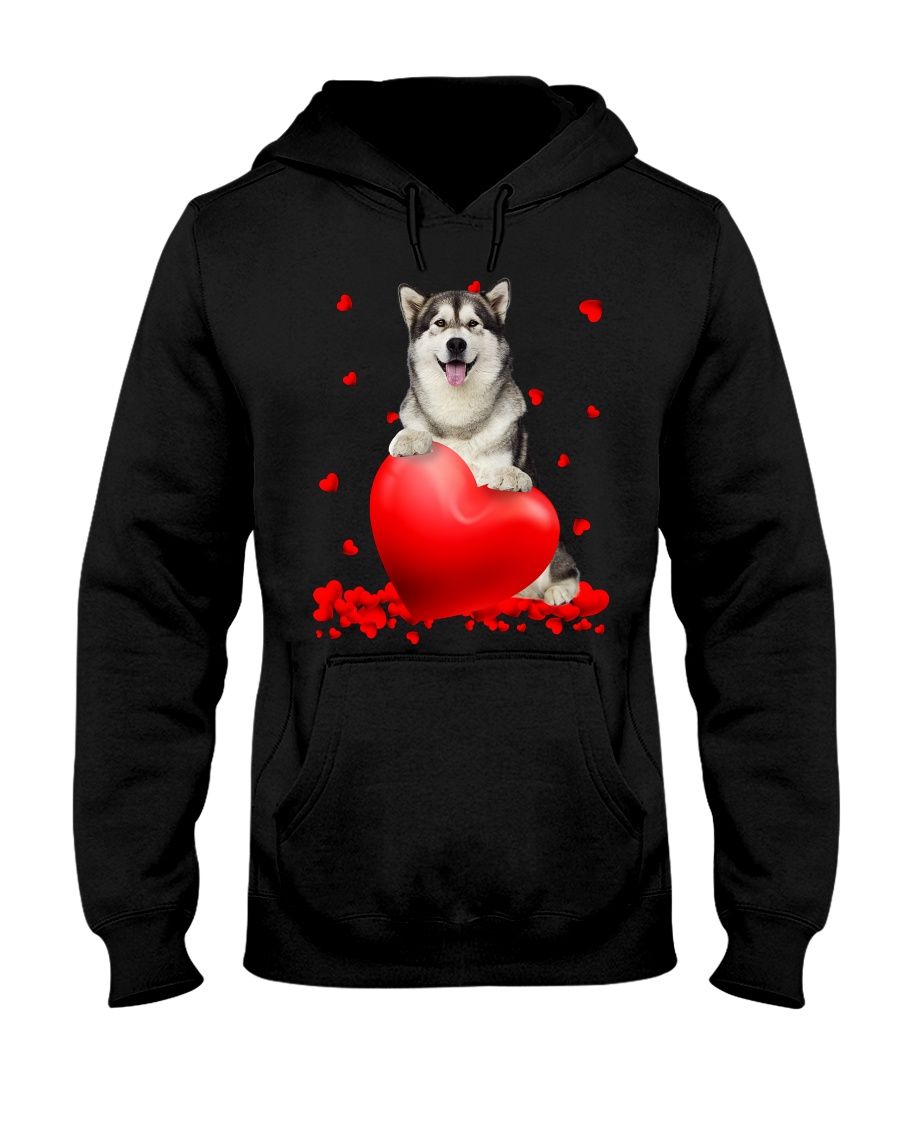 Alaskan Malamute Valentine Hearts shirt hoodie 4