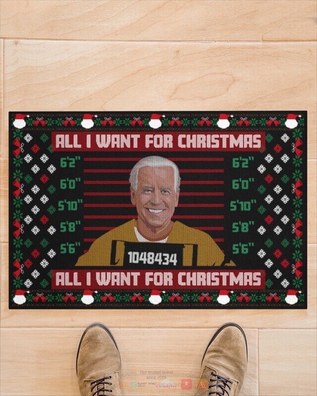 All I Want For Christmas Is Biden prison Doormat 1 2