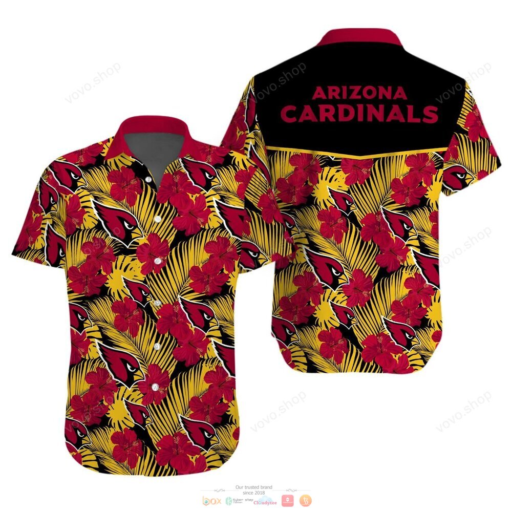 Arizona Cardinals NFL black red Hawaiian Shirt shorts 1