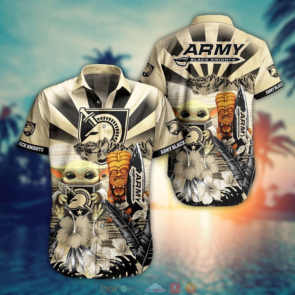Army Black Knights NCAA Baby Yoda Hawaiian Shirt Shorts
