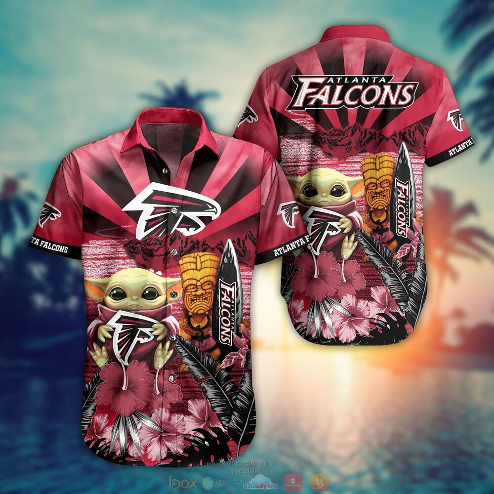 Atlanta Falcons NFL Baby Yoda Hawaiian Shirt Shorts