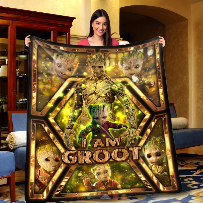 Avengers I am Groot Blanket